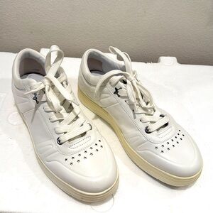 Jimmy Choo Cash leather unisex low trainers